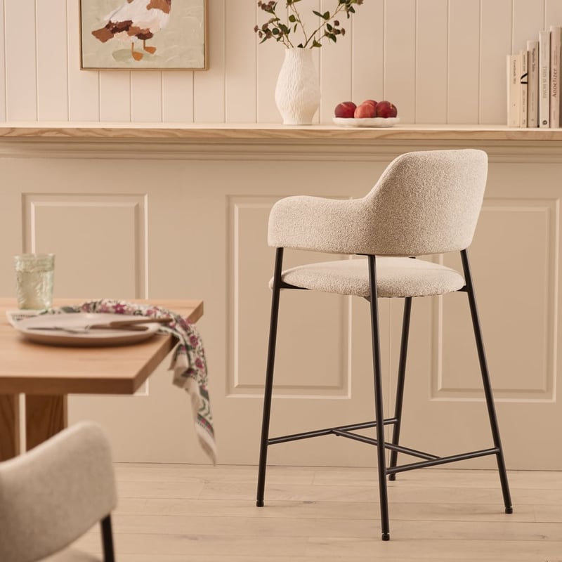Rhodes Pearl Boucle Counter Stool