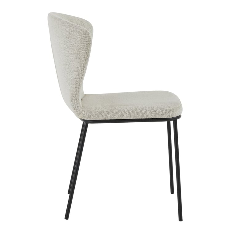 Viggo Pearl Boucle Dining Chair Set of 2