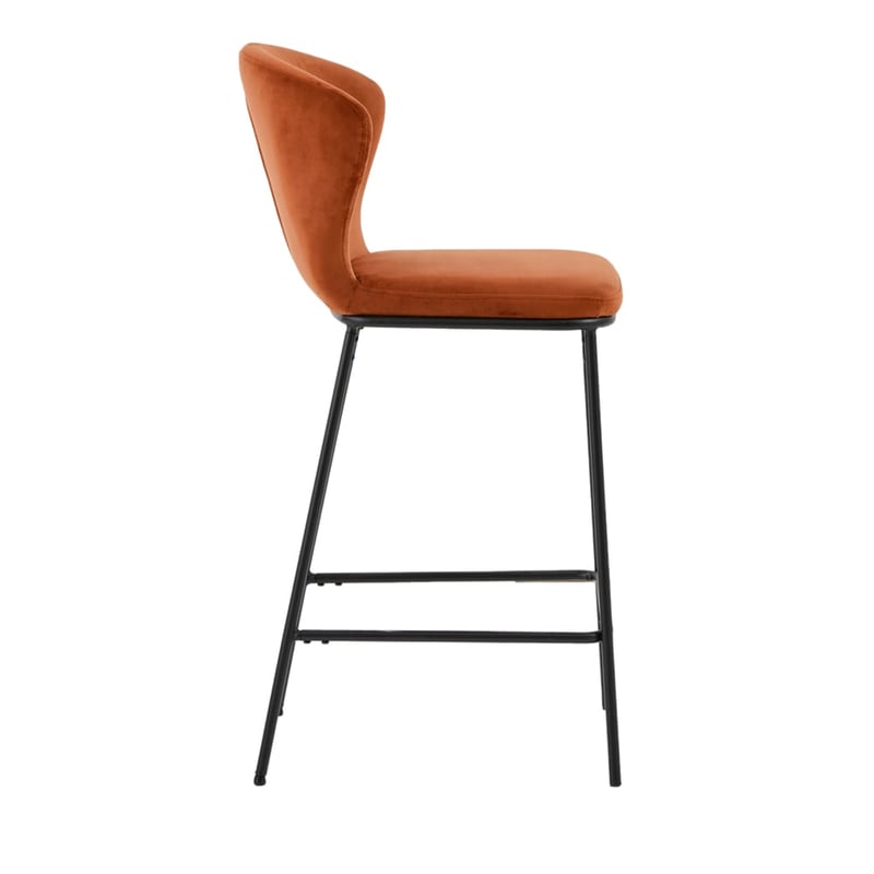 Viggo Copper Velvet Counter Stool