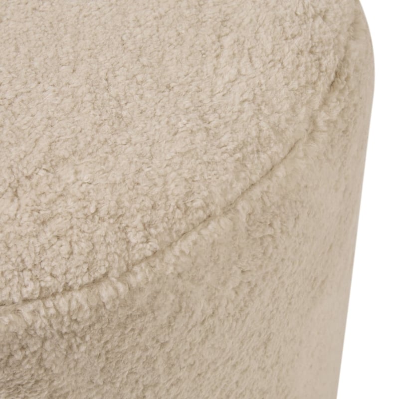 Owen Beige Shearling Small Ottoman