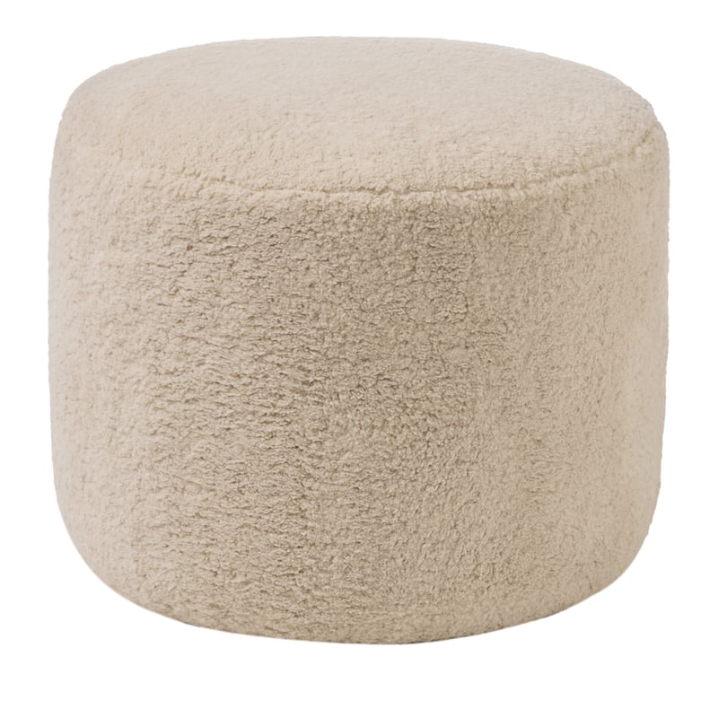 Owen Beige Shearling Small Ottoman