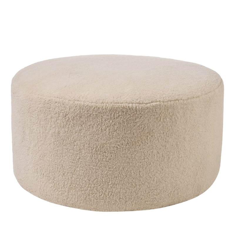 Owen Beige Shearling Large Ottoman
