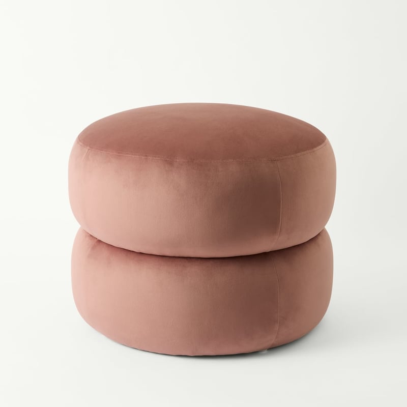 Poppi Rose Velvet Ottoman