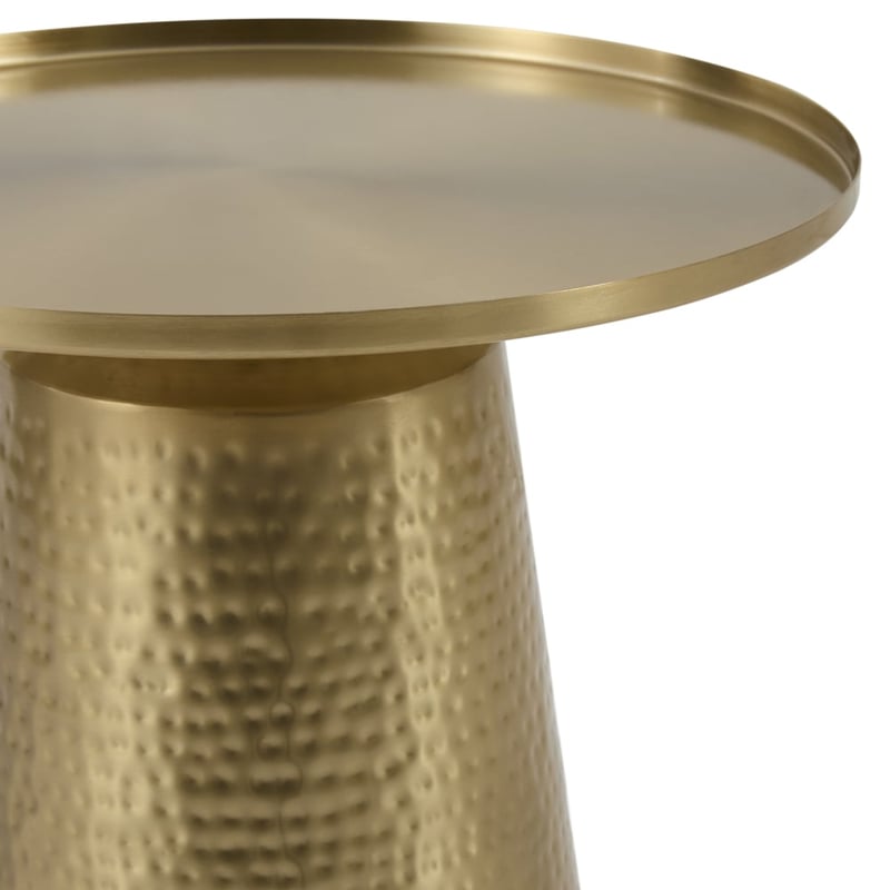 Marilyn Gold Beaten Metal Side Table