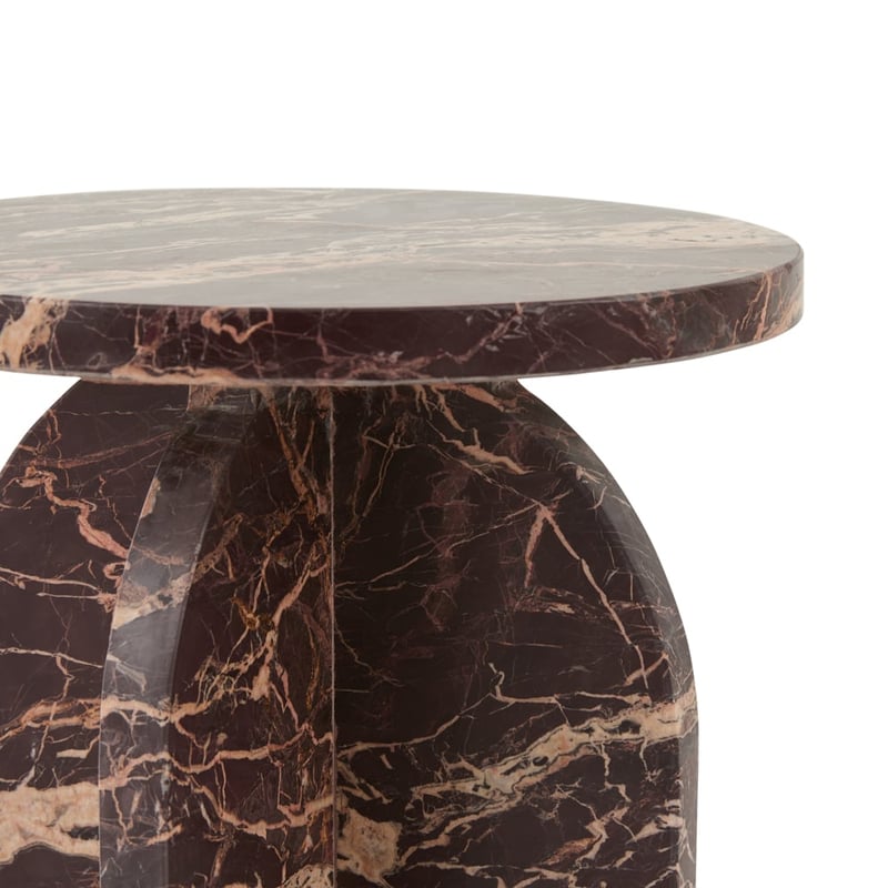 Marble Burgundy Drinks Table