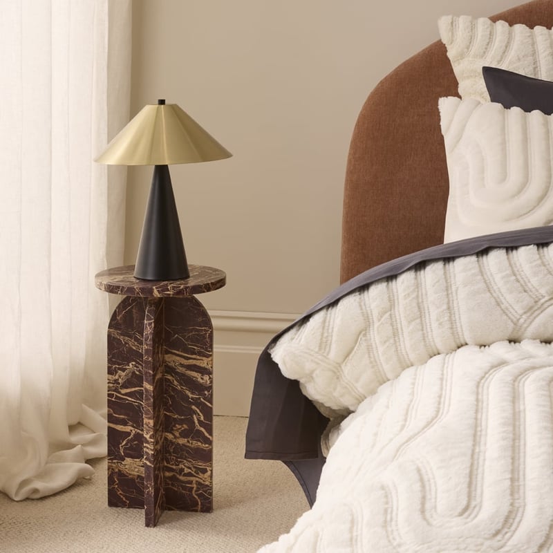 Marble Burgundy Drinks Table