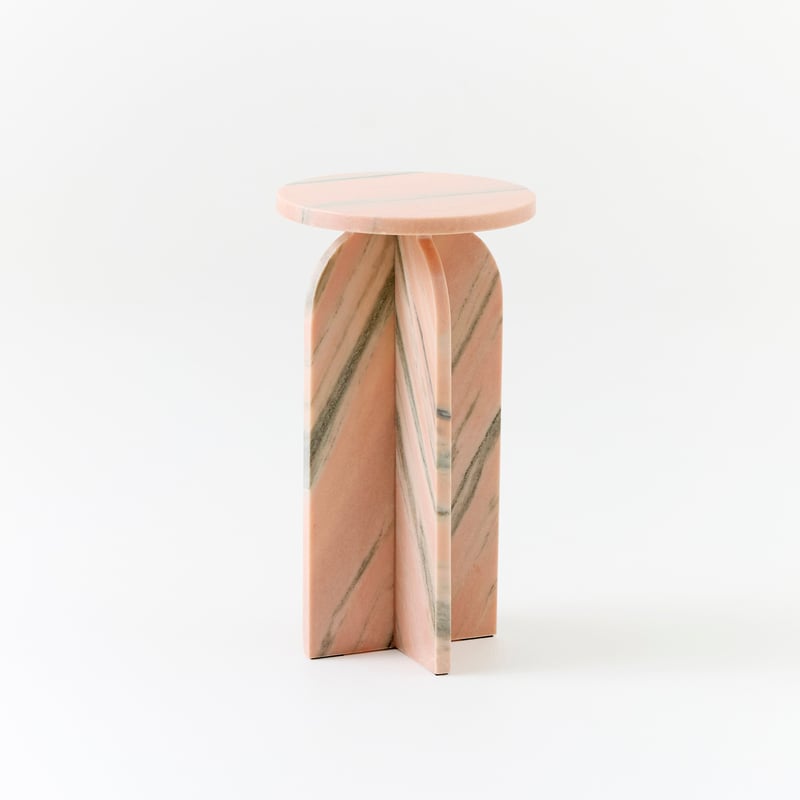 Pink Marble Drinks Table