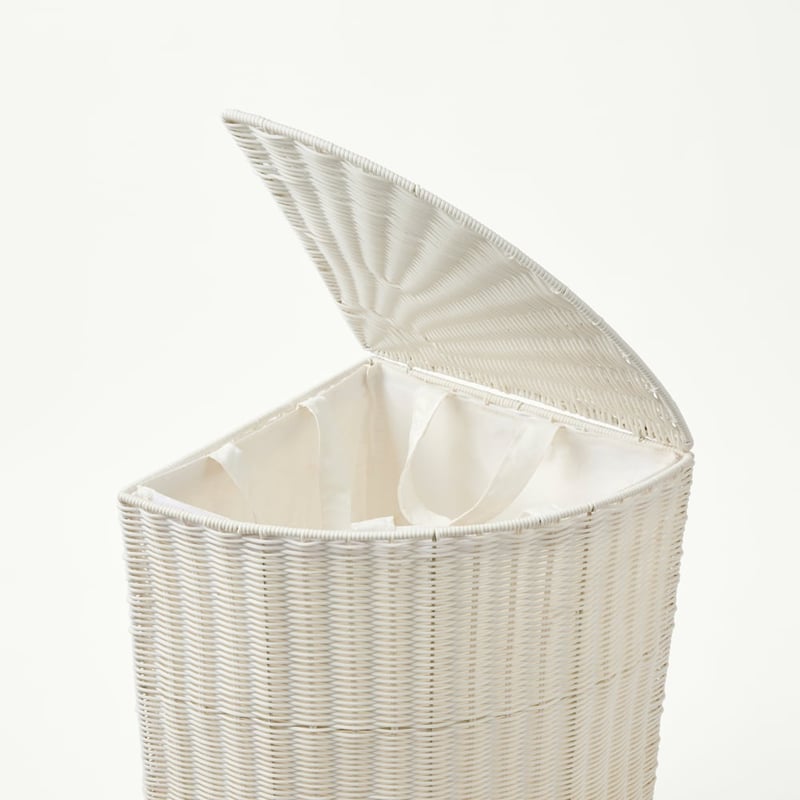 Lydia White Corner Laundry Storage