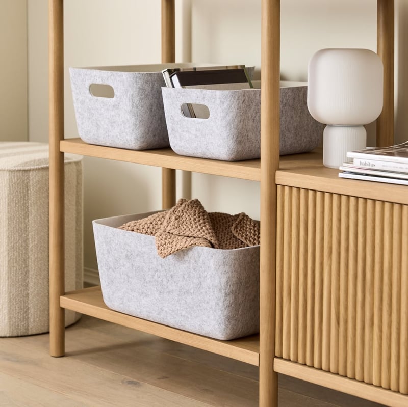 Osaka Grey Felt Storage Baskets