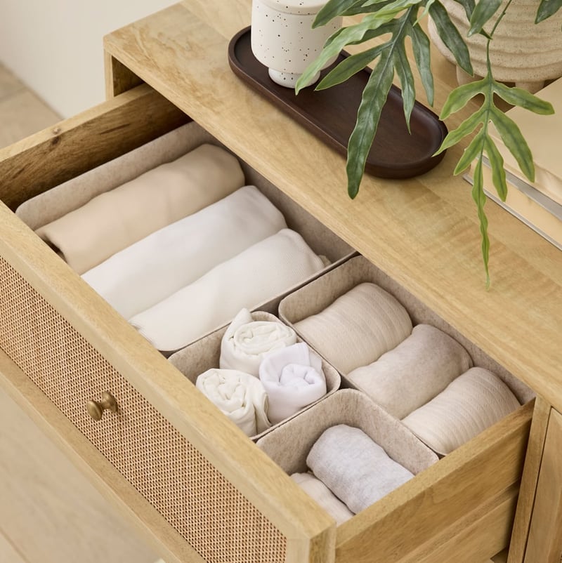 Osaka Natural Felt Storage Baskets Set of 4