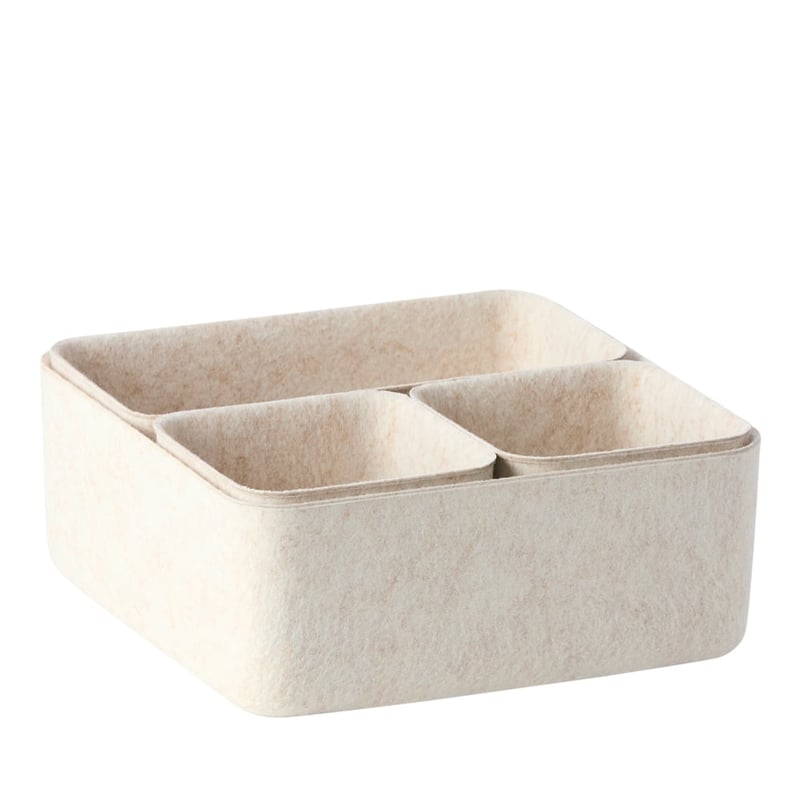 Osaka Natural Felt Storage Baskets Set of 4