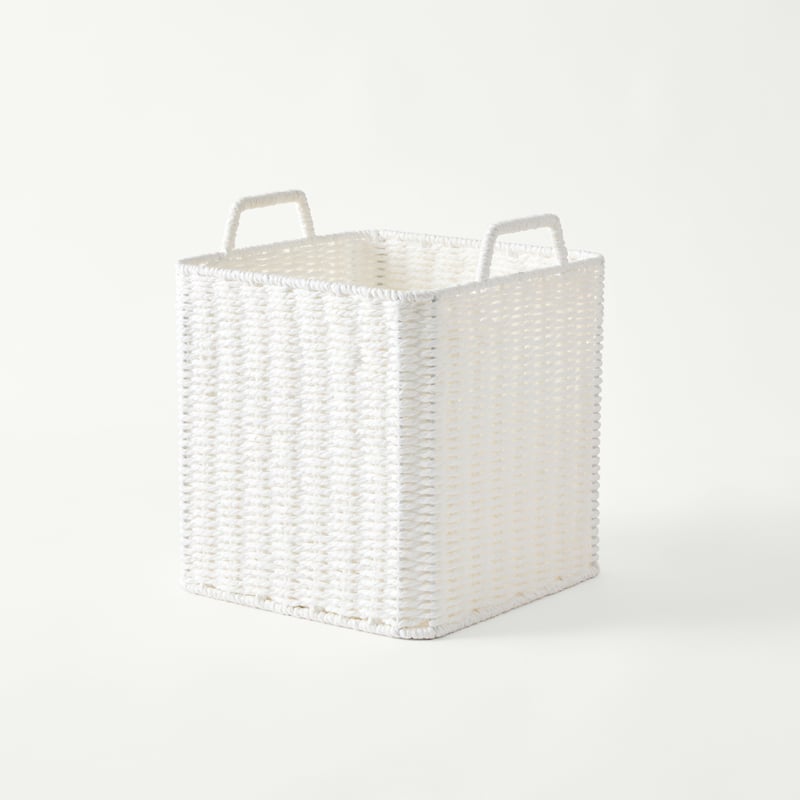 Sala White Medium Square Basket