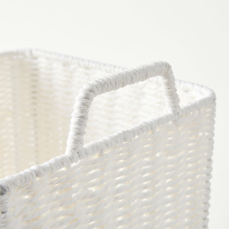 Sala White Medium Square Basket