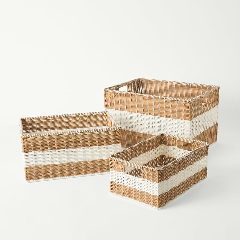 Eden Natural & White Storage Baskets