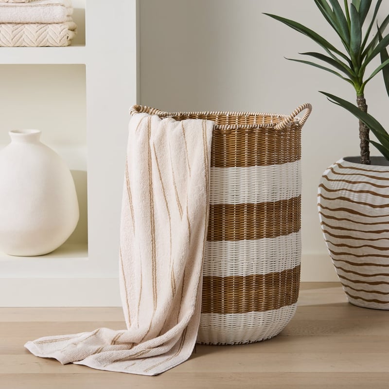 Eden Natural & White Laundry Basket