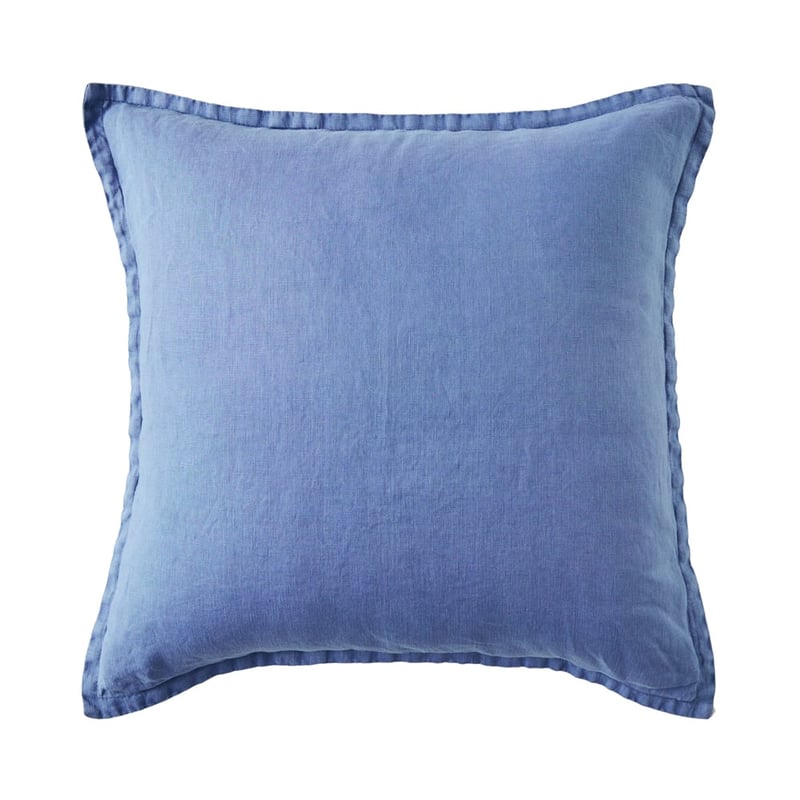 Belgian Blue Haven Vintage Washed Linen Cushion