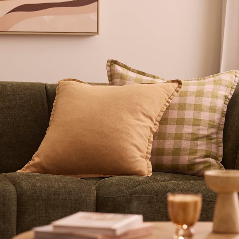 Belgian Peanut Vintage Washed Linen Cushion