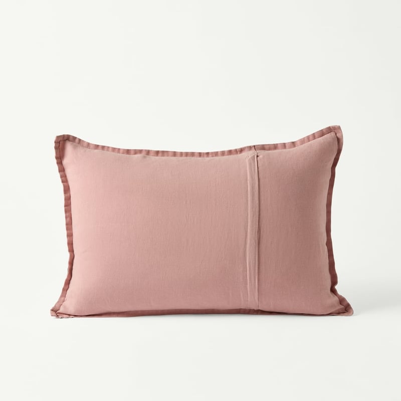 Belgian Misty Rose Vintage Washed Linen Cushion