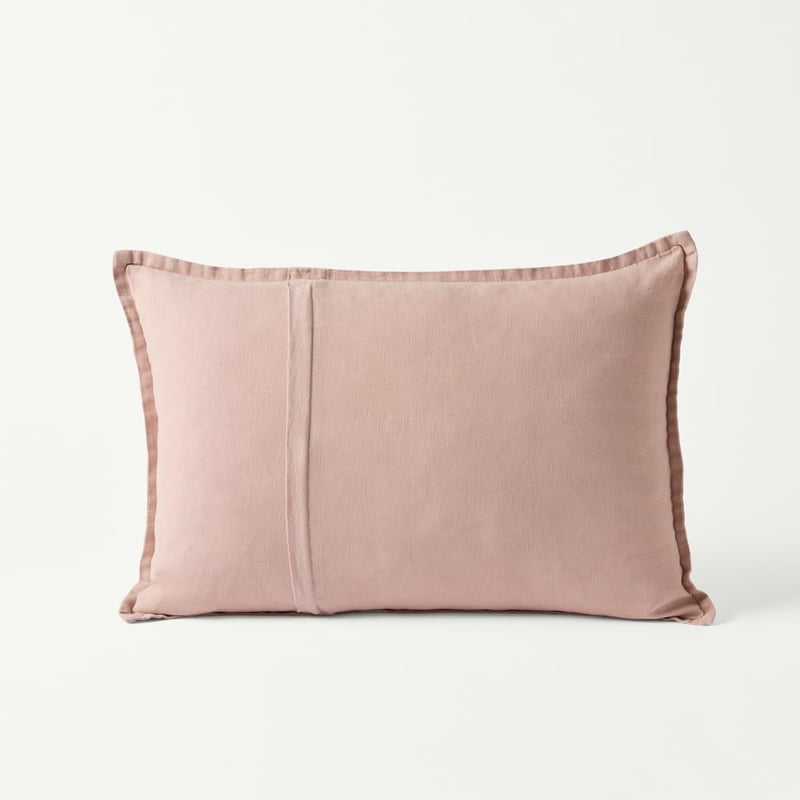 Belgian Nude Pink Vintage Washed Linen Long Cushion