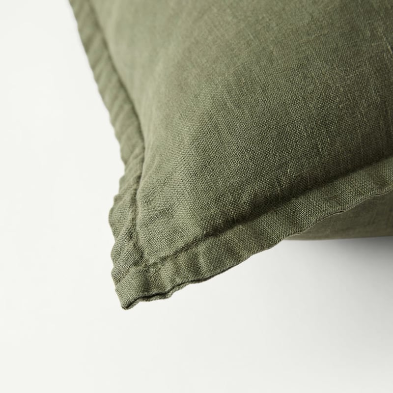 Belgian Pine Vintage Washed Linen Long Cushion