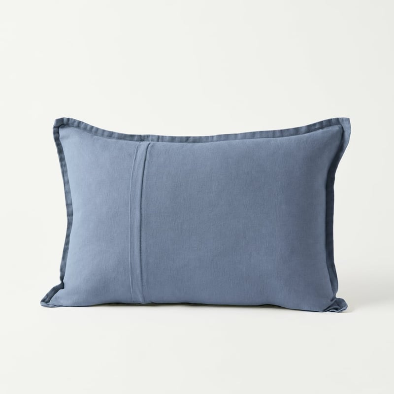 Belgian Thunderstorm Vintage Washed Linen Long Cushion