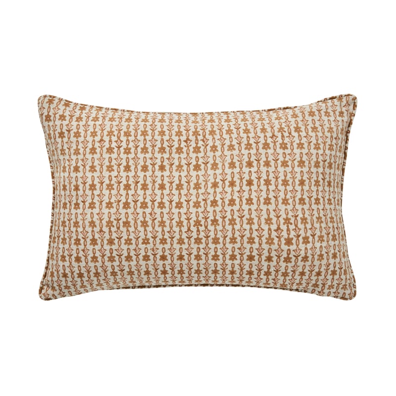 Delhi Woodblock Tamil Spice Linen Cushion