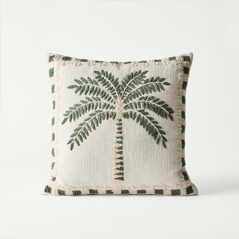 Kiki Palm Cilantro Cushion