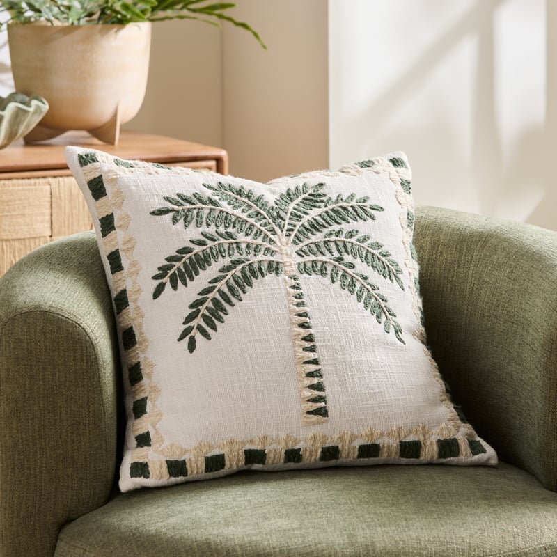 Kiki Palm Cilantro Cushion