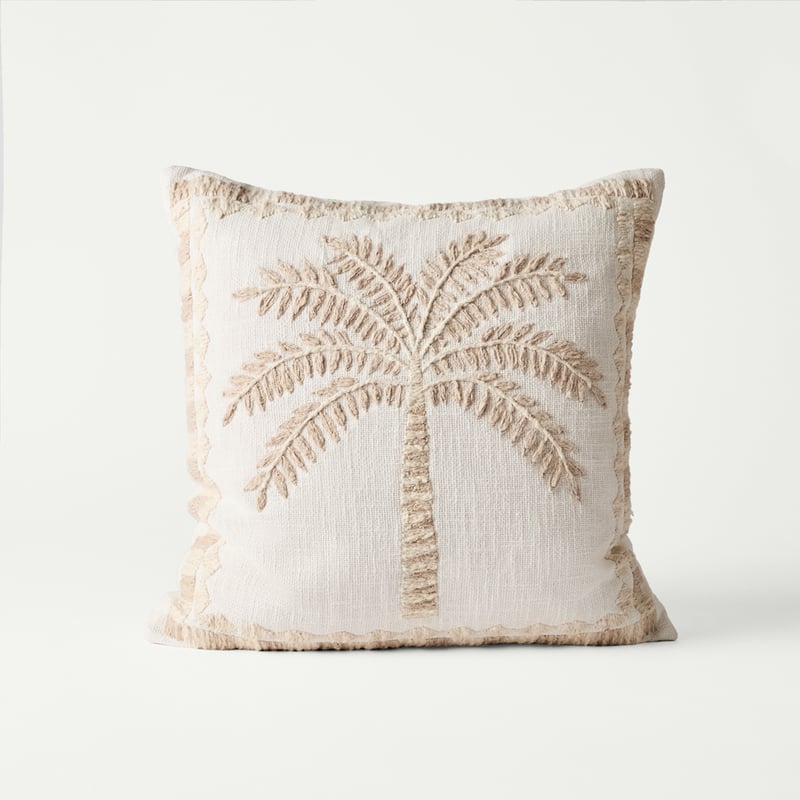 Kiki Palm White Cushion
