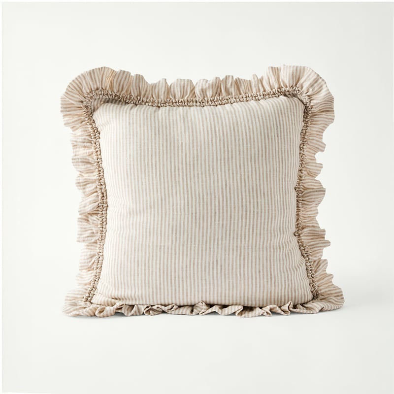 Brydee Linen & White Stripe Linen Cushion