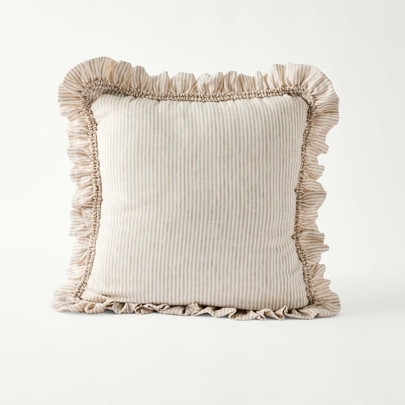Brydee Linen & White Stripe Linen Cushion