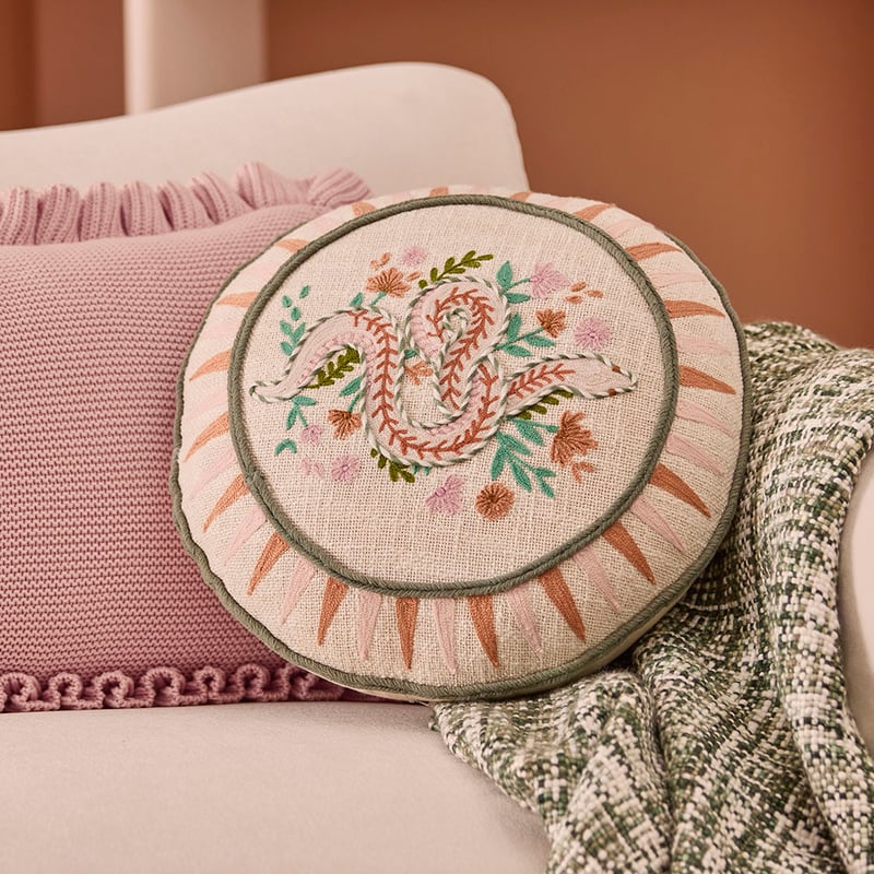 Corra Natural Snake Cushion