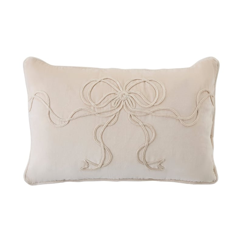 Bow Ivory Cushion