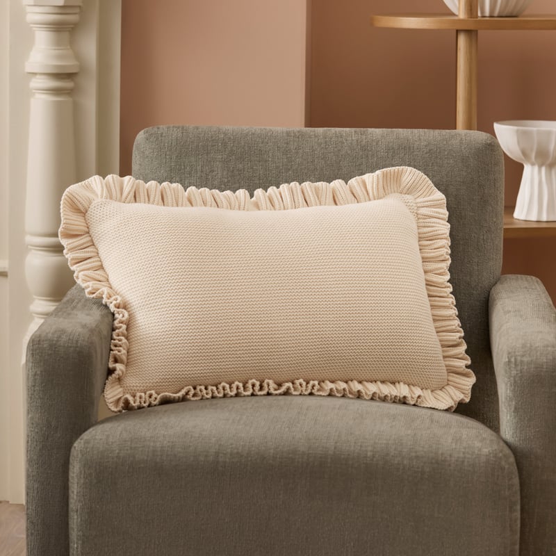 Evelyn Natural Knit Cushion