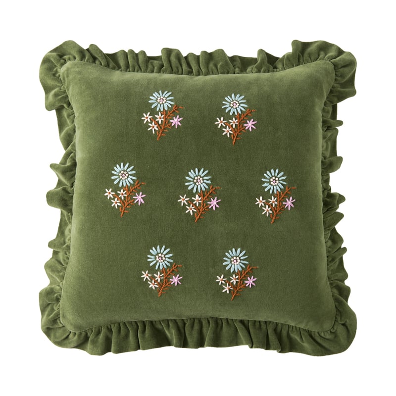 Alaina Green Floral Cushion