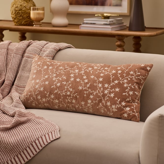 Agnes Floral Biscuit Velvet Cushion