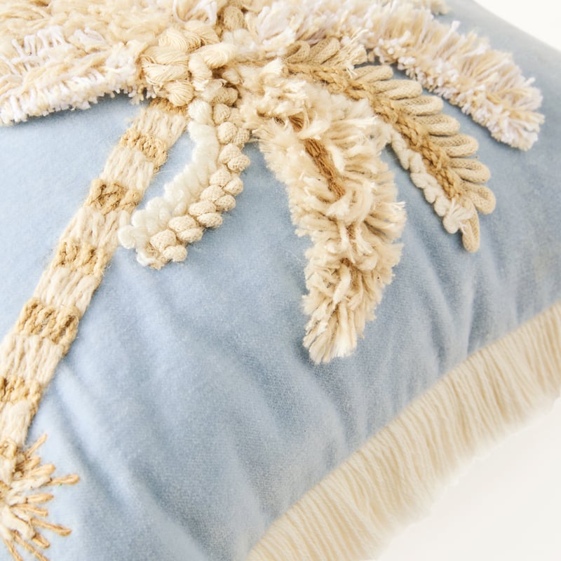 Kaia Cashmere Blue Velvet Cushion