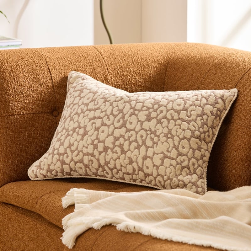 Safari Natural Leopard Cushion