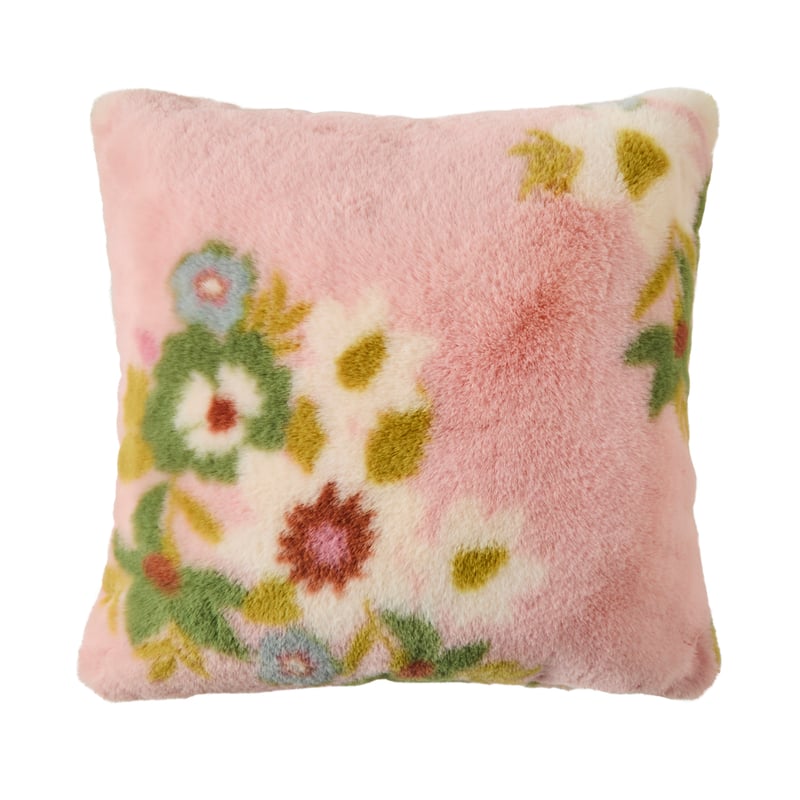 April Pink Fur Cushion