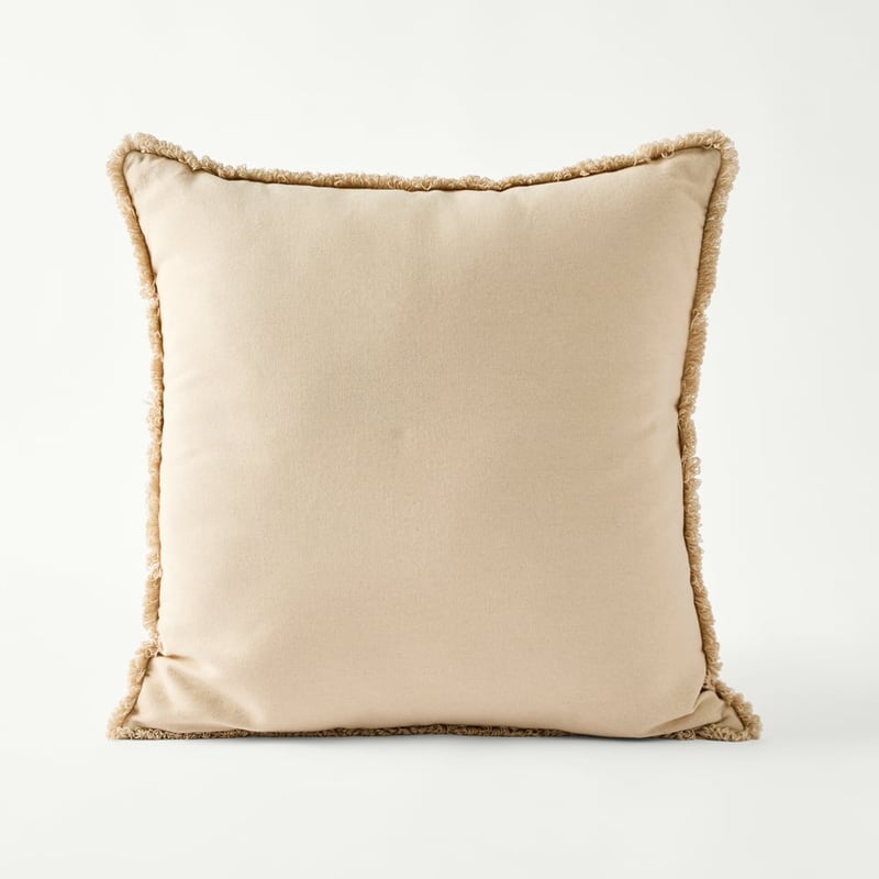 Denim White Palm Cushion