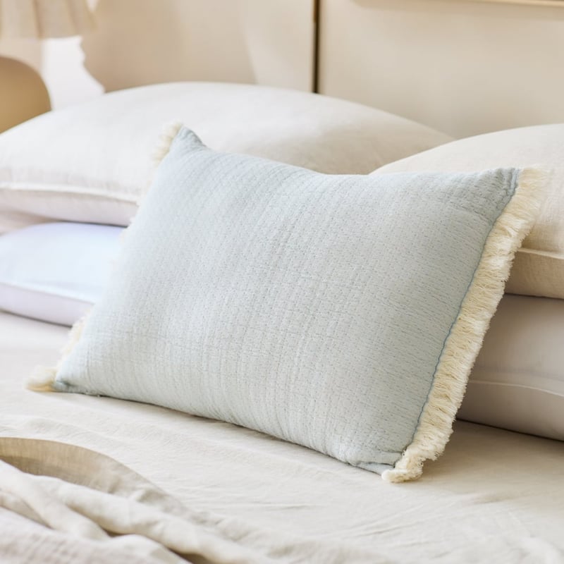 European Collection Elio Blue & White Cushion