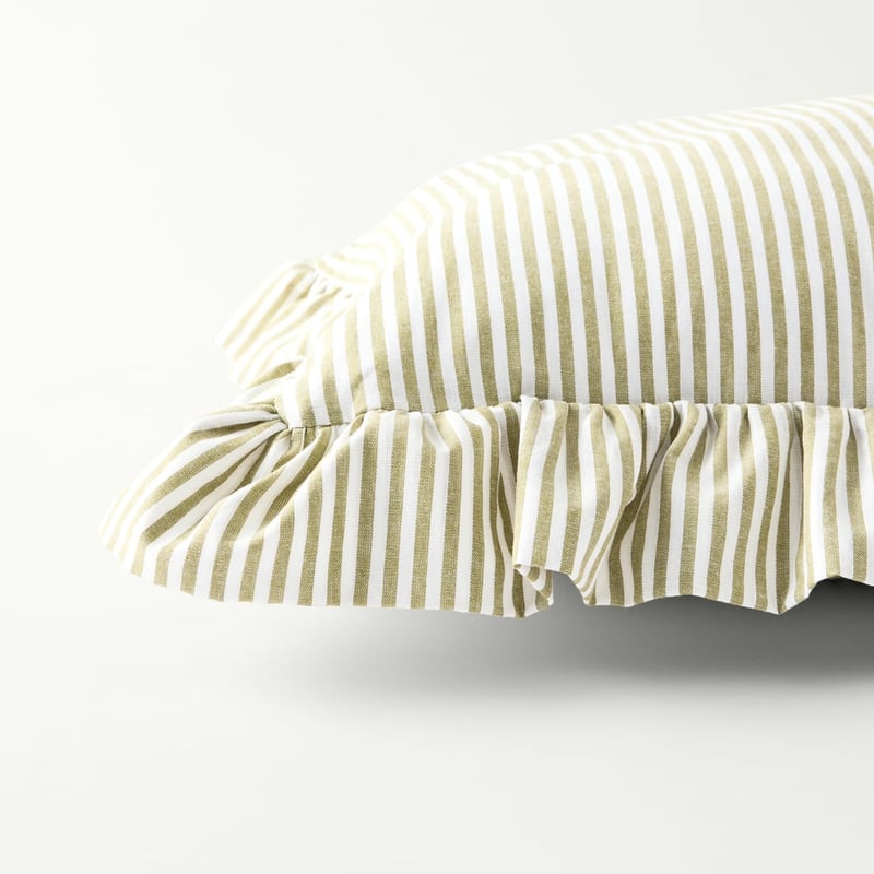 Claire Spring Green Stripe Cushion