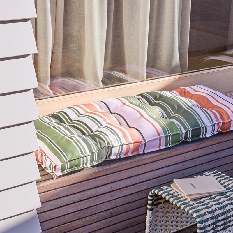 Hastings Stripe Outdoor Bench Seat Cushion