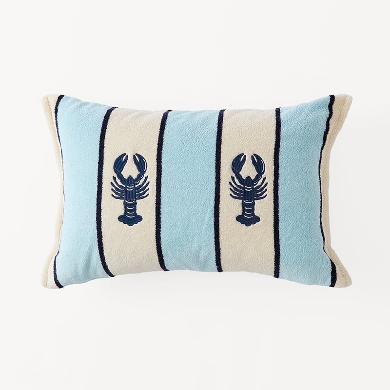Lorne Blue Lobster Outdoor Terry Cushion