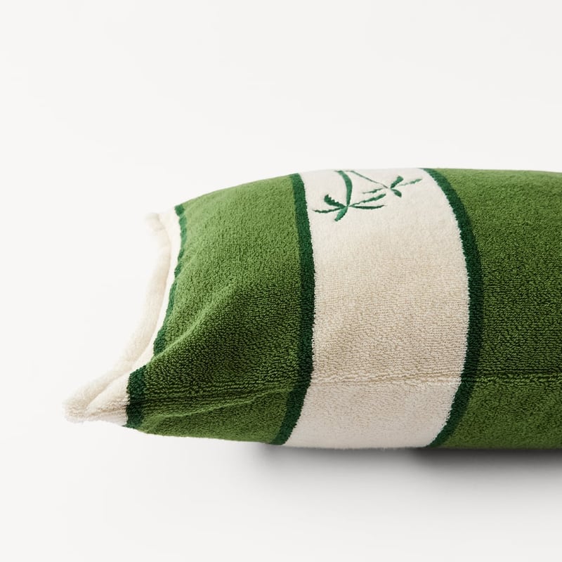 Lorne Green Palm Outdoor Terry Cushion