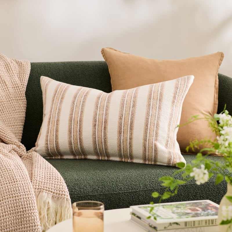 Bellarine Natural Stripe Cushion