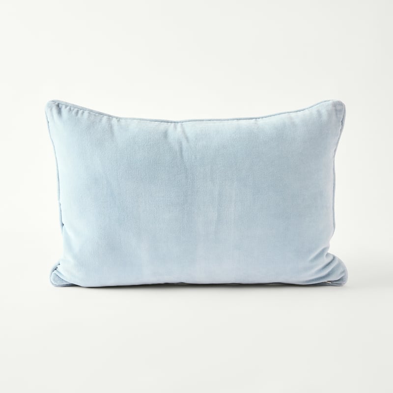 Sirena Blue Patchwork Check Cushion
