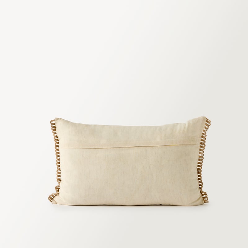 Keone Natural & Brown Palm Cushion