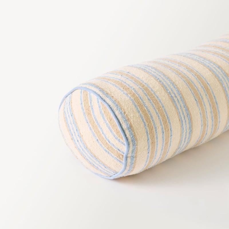 Marion Stripe Blue Bolster Cushion