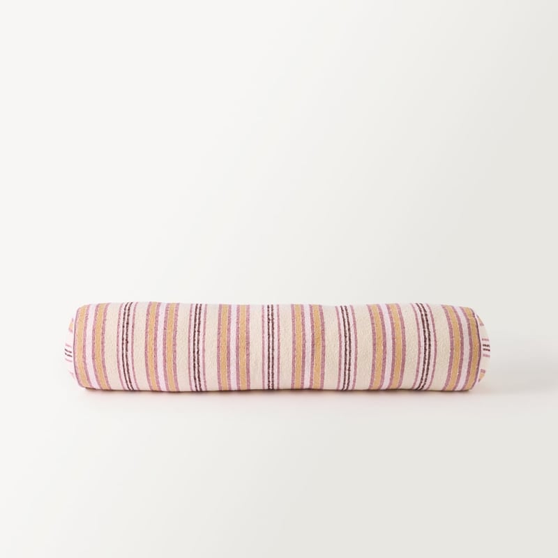 Marion Stripe Pink Bolster Cushion 